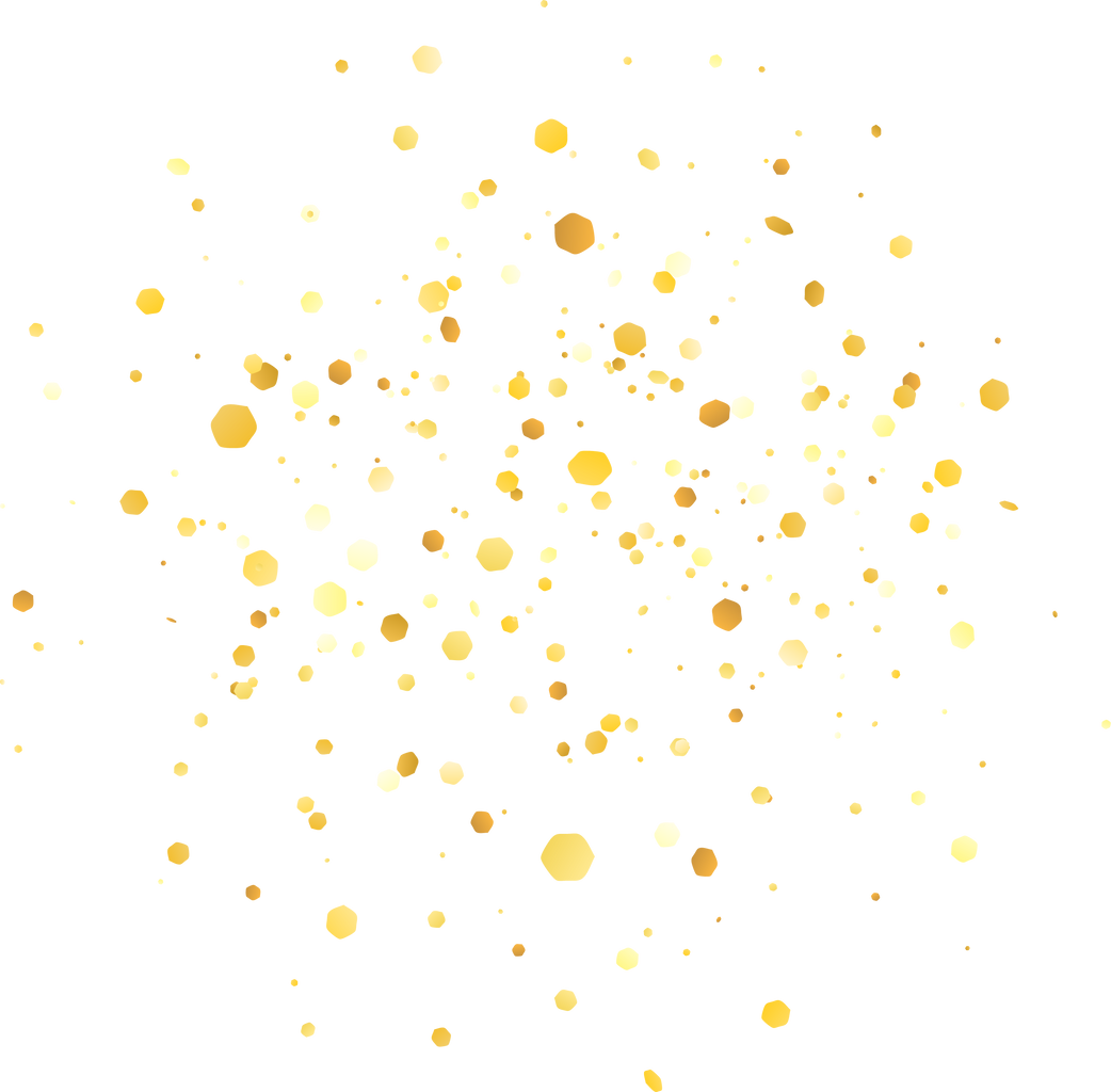 Placer yellow gold glitter confetti